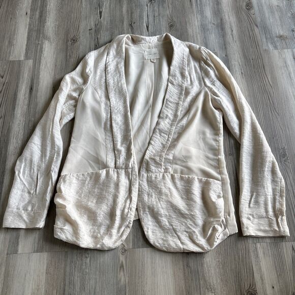 Urban Outfitters Silence And Noise Viscose Ivory Blazer Size Small - Picture 1 of 9
